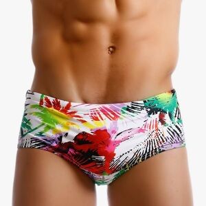 Vibrant Multicolor Men's Swim Trunks